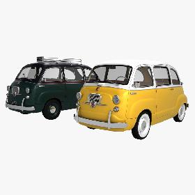 Fiat 600 Multipla 1957 COLLECTION 3D model